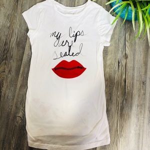 Miley Cyrus & Max Azria small shirt, my lips are sealed